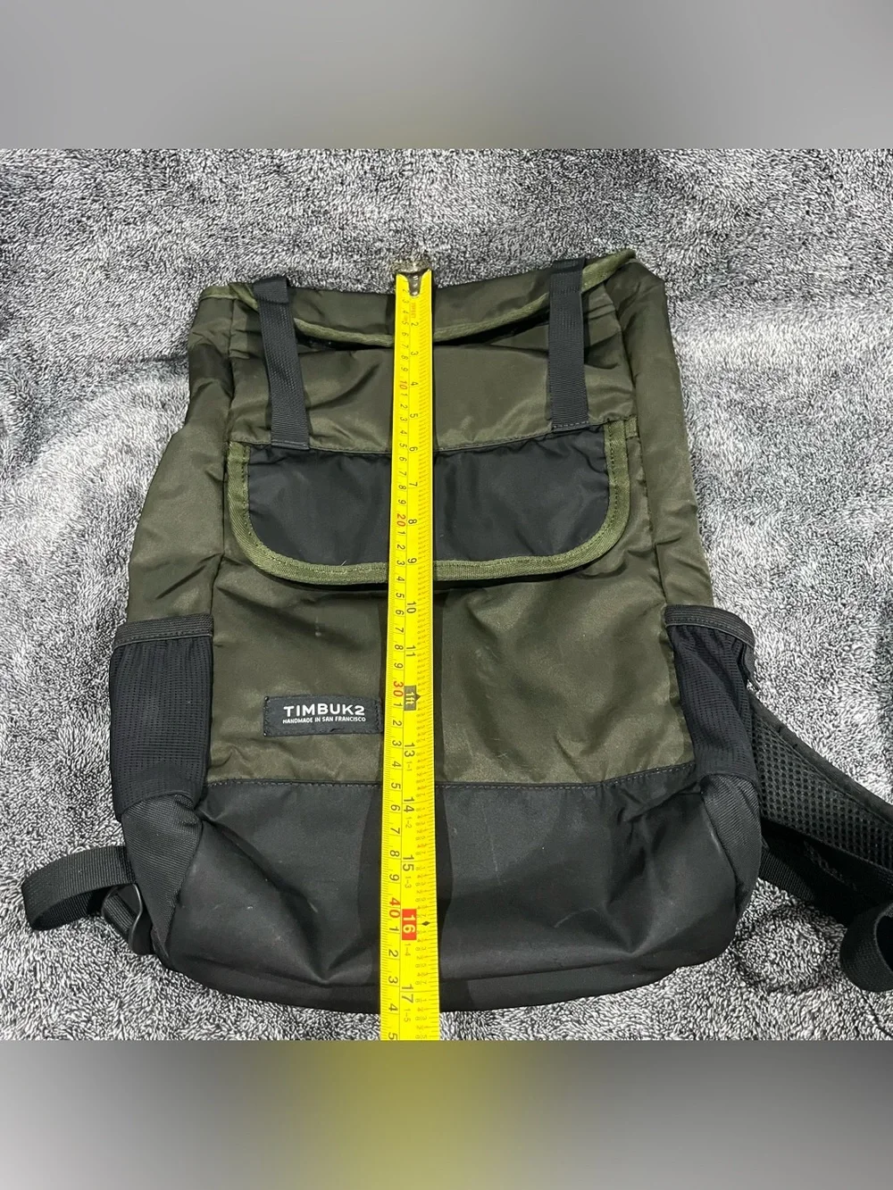 Timbuk2 Grid backpack army green and black colorway
